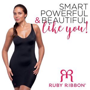 Ruby Ribbon Black V Neck Slip #3002 NWT
